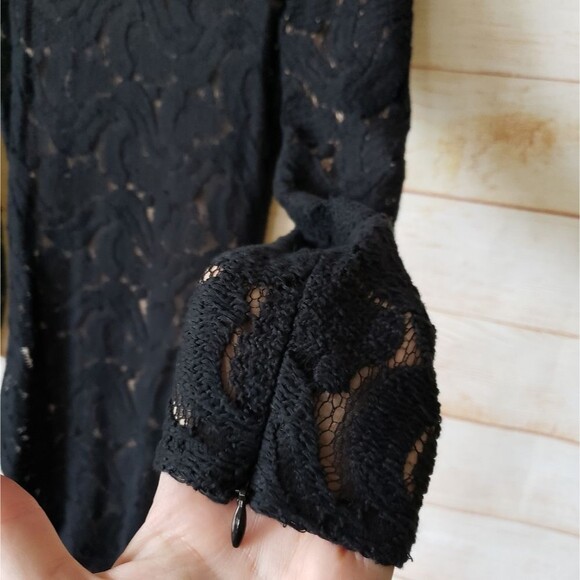 A.L.C Lace Pattern Long Sleeve Mini Dress - Picture 6 of 13